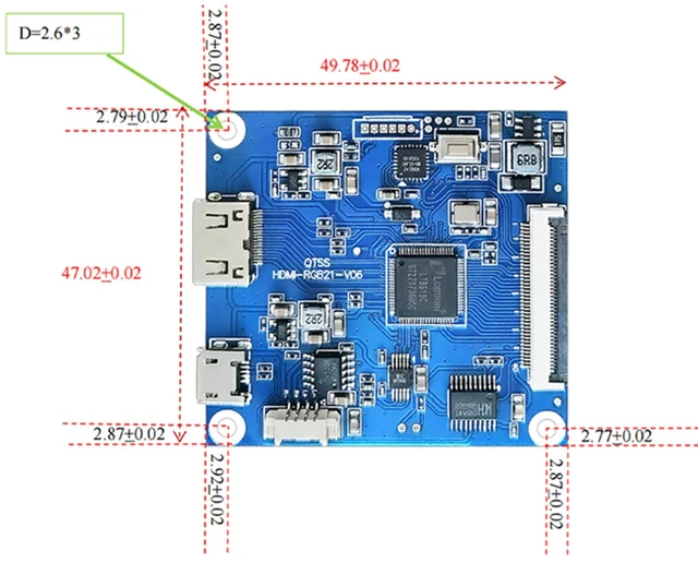 Alt view image 5 of 7 - TekGroAml 4 Inch 720x720 IPS mini Square Touch LCD Display, H/D Video Port ,for PC Sensor Panel, DIY Dashboard and Embedded Projects
