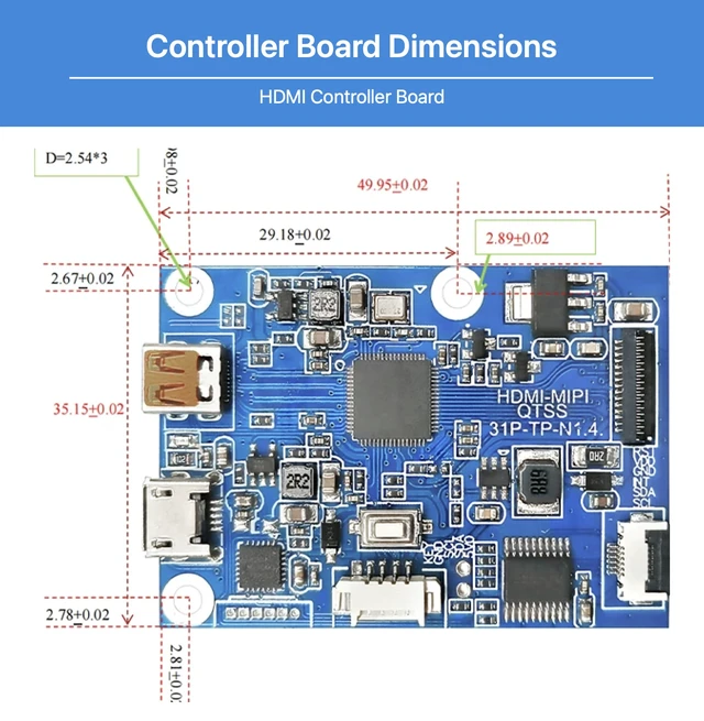 Alt view image 3 of 7 - TekGroAml 4 Inch 720x720 Round Capacitive Touch LCD Display,Micro H/D Board 300 nits Circular Screen for PC Sensor Panel,DIY Dashboard,USB 5V Power
