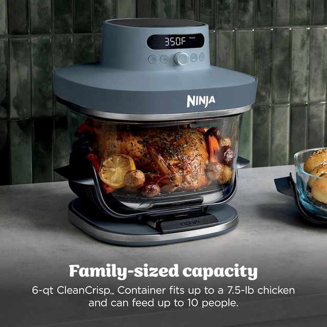 Alt view image 2 of 7 - Ninja Crispi® Pro 6-in-1 Glass Air Fryer in Cyberspace