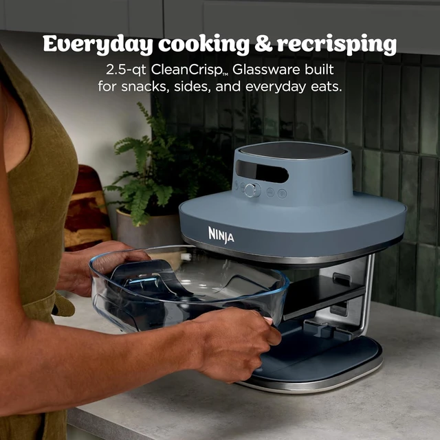 Alt view image 5 of 7 - Ninja Crispi® Pro 6-in-1 Glass Air Fryer in Cyberspace