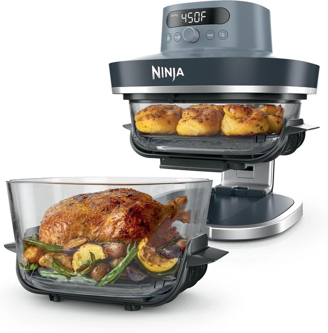 Alt view image 6 of 7 - Ninja Crispi® Pro 6-in-1 Glass Air Fryer in Cyberspace