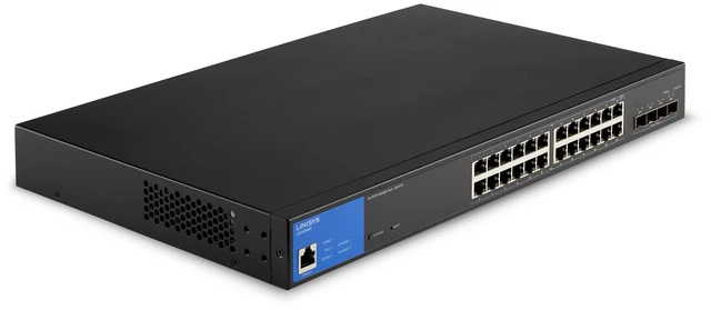 Main image of Linksys LGS328MPC 24-Port Gigabit PoE+ Smart Managed Switch, 410W PoE Budget, 4 x 10G SFP+ Uplinks