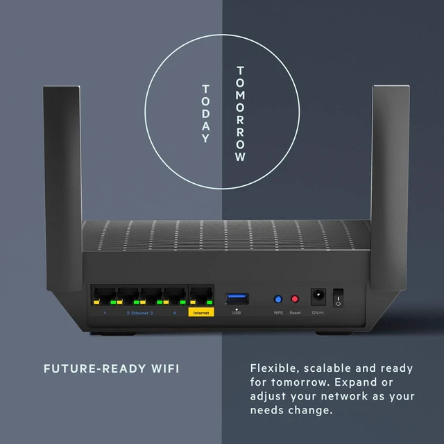 Alt view image 3 of 6 - Linksys Max-Stream MR7340 AX1500 Dual-Band WiFi 6 Mesh Router, Up to 1,700 sq ft, 25+ Devices