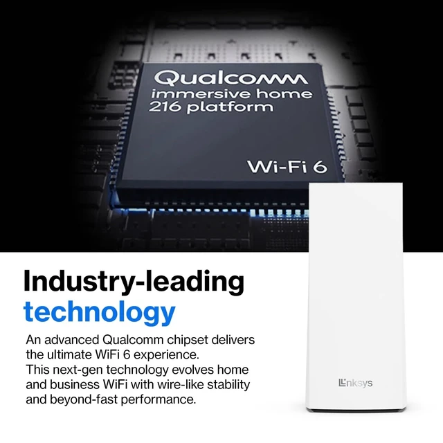 Alt view image 5 of 6 - Linksys MX20WH2 AX2200 Dual-Band WiFi 6 Intelligent Mesh System (2-Pack), Up to 3,000 sq ft, 30+ Devices