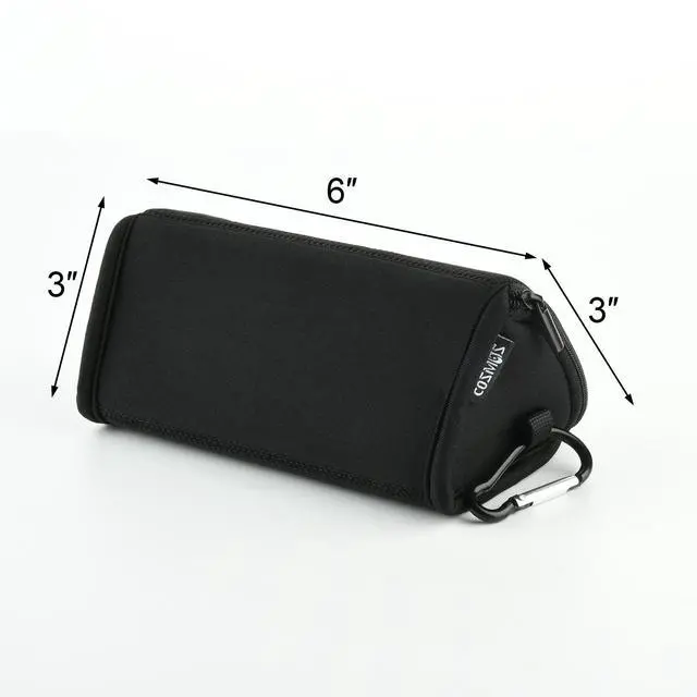 Alt view image 2 of 6 - Black Neoprene Utility Storage Case Pouch Bag Pen Holder Zipper Travel Carry Bag
