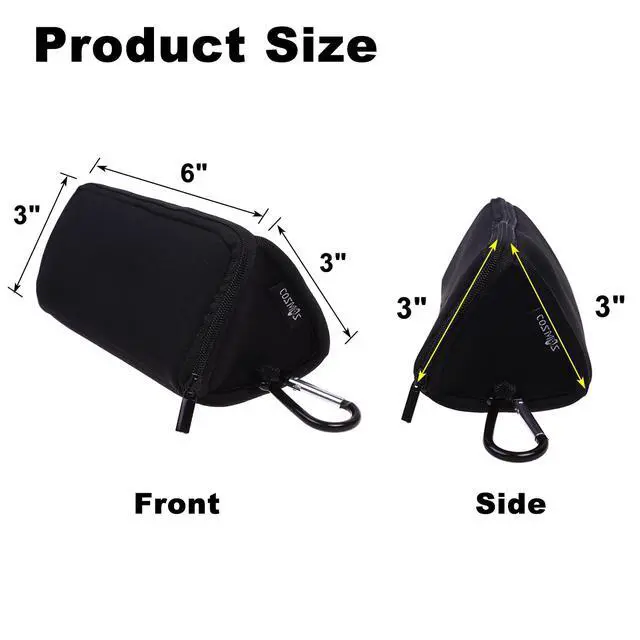 Alt view image 4 of 6 - Black Neoprene Utility Storage Case Pouch Bag Pen Holder Zipper Travel Carry Bag