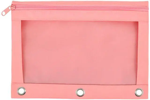 Main image of Pencil Pouch for 3 Ring Binder | Waterproof Canvas, Clear Window