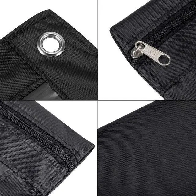 Alt view image 2 of 5 - 3-Ring Pen Pencil Pouch with Clear Window Stationery Bag Binder Case Classroom Organizers Black