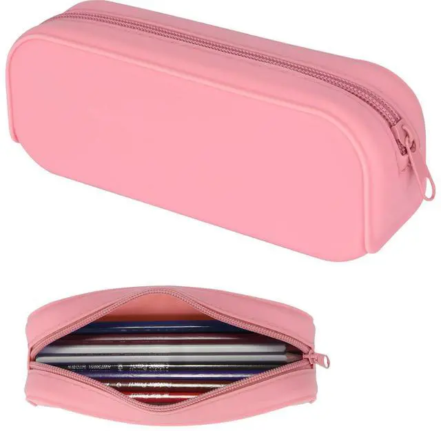 Main image of Silicone Zipper Pencil Bag, Waterproof Pencil Bag, Multifunctional Large-Capacity Storage Bag, Silicone Pencil Pouch Suitable for Pencil Case, Cosmetics