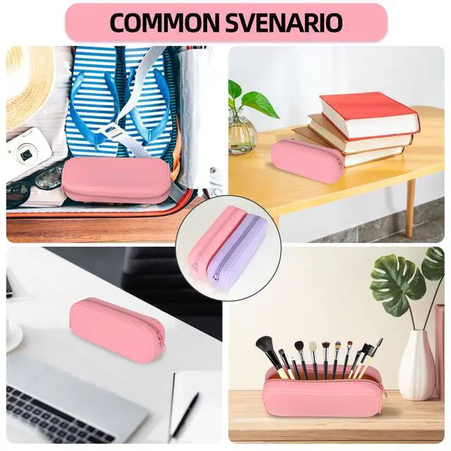 Alt view image 6 of 7 - Silicone Zipper Pencil Bag, Waterproof Pencil Bag, Multifunctional Large-Capacity Storage Bag, Silicone Pencil Pouch Suitable for Pencil Case, Cosmetics
