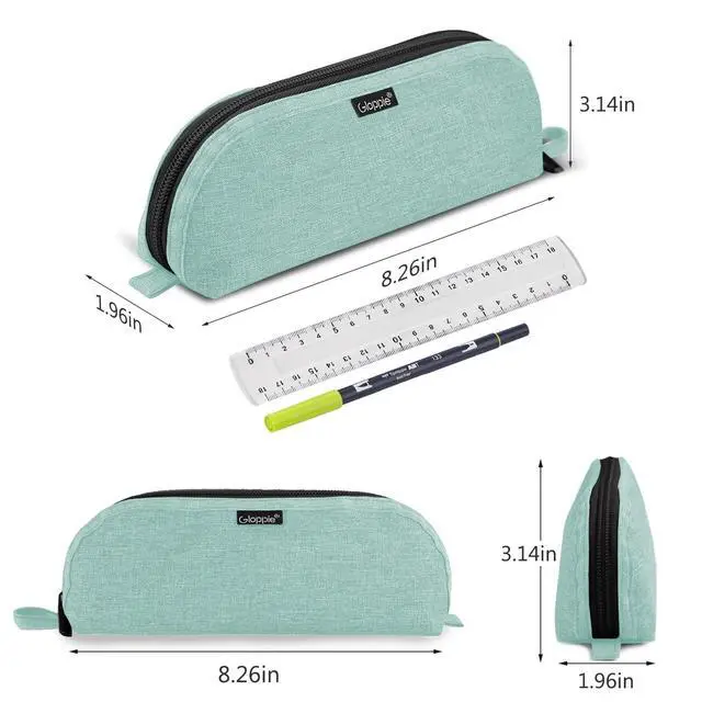 Alt view image 2 of 7 - Pencil Pouch - Practical Pencil Case, Aesthetic Simple Pencil Bag, Small Pen Holder, Back to School Supplies for Girls Boys, Green