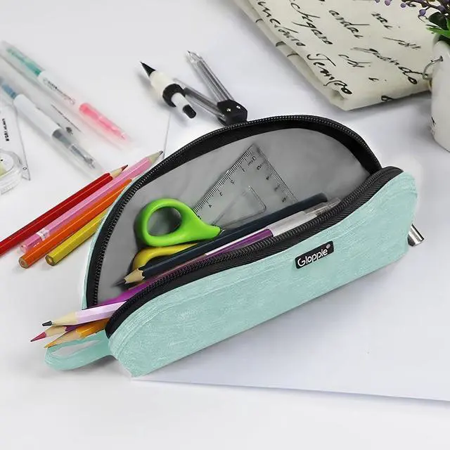 Alt view image 3 of 7 - Pencil Pouch - Practical Pencil Case, Aesthetic Simple Pencil Bag, Small Pen Holder, Back to School Supplies for Girls Boys, Green