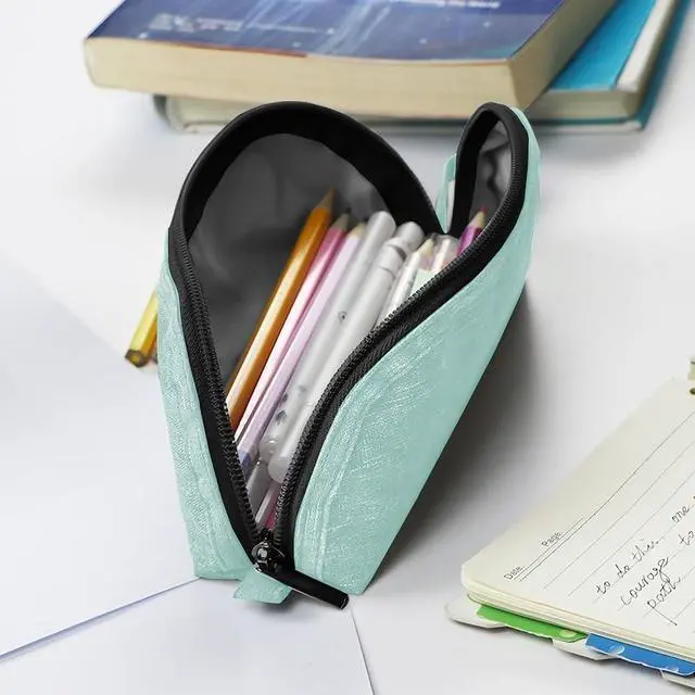 Alt view image 4 of 7 - Pencil Pouch - Practical Pencil Case, Aesthetic Simple Pencil Bag, Small Pen Holder, Back to School Supplies for Girls Boys, Green