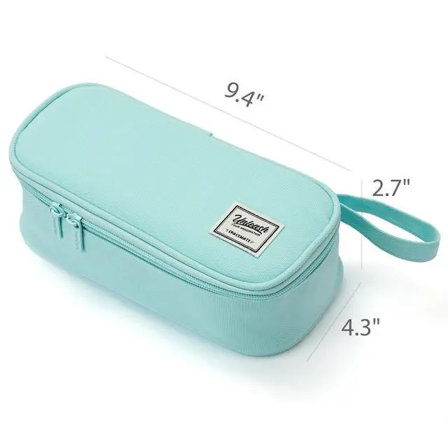 Alt view image 5 of 5 - Large Pencil Case Pouch, Zipper Pencil Box for Kids, Girls & Boys | 1800mL Big Capacity, School Supplies Bag, Pen Organizer, Cute Preppy Aesthetic, Back to College Stationery, Eggshell Blue