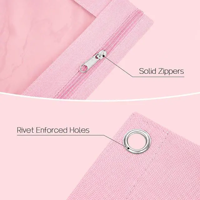 Alt view image 4 of 7 - Pencil Pouch for 3 Ring Binder, 2 Pack Binder Pencil Pouch with Clear Window Pencil Bags with Zipper & Reinforced Grommets, Pencil Case for Binder Pink&Purple