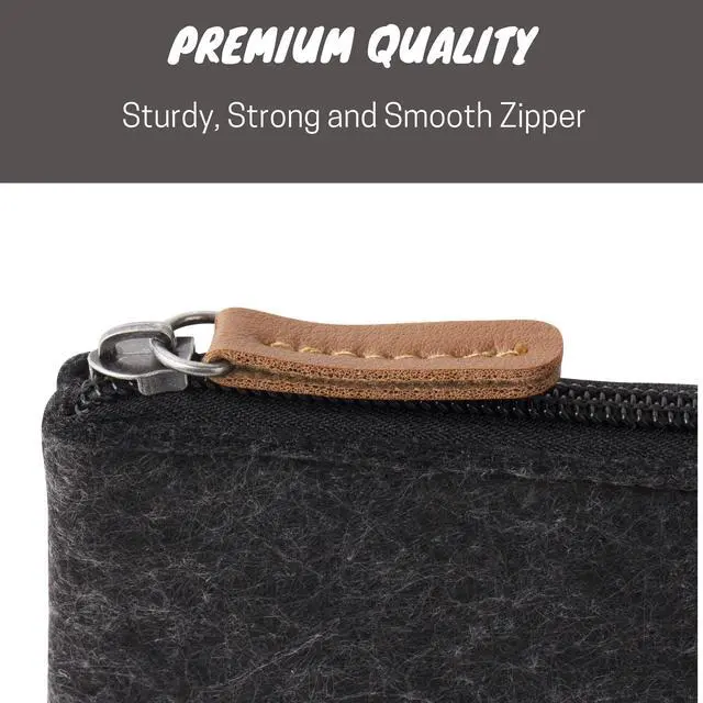 Alt view image 5 of 7 - Pencil Case, Pencil Pouch, 3 Pc, Black Felt, Small Pencil Case | Pencil pouch Small, Pen Case, Pen Bag, Office Supplies, Canvas Pencil Case, Pencil Bags, Pen Pouch