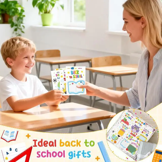 Alt view image 7 of 7 - 24 Pack Back to School Sticky Notes Pads Self-Adhesive Memo Pads | 720 Sheets Pencil Book Blackboard Shaped Sticky Note Pads, Funny Cartoon Page Marker, Classroom Rewards Office Home Supplies