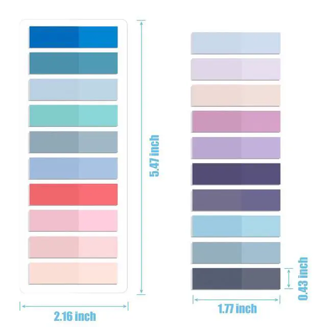 Alt view image 2 of 7 - Sticky Tabs 1200 Pcs, Pastel, Transparent Adhesive PET, 60 Colors | Book Tabs, Annotation Labels, PET Page Tabs, Small Markers for Notebooks, for School, College, Office Use