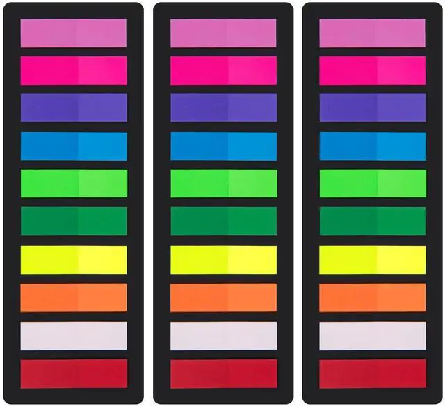 Main image of Page Markers Sticky Index Tabs, 750 Pcs, 10 Colors, Arrow Flag Tabs