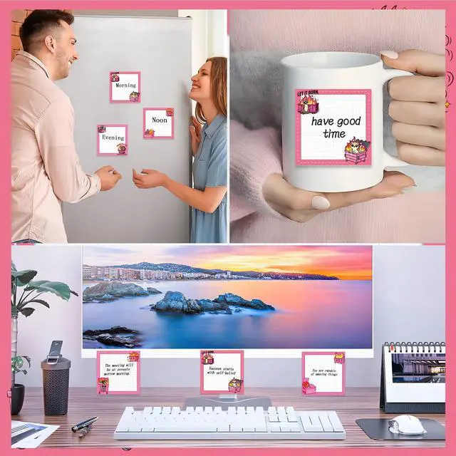 Alt view image 4 of 6 - Pink Dumpster Fire Sticky Notes 3x3 Gifts for Work 9-Pack | Pink Dumpster Fire Notepads, 450 Sheets Total Rich Designs, High Quality, Everything is Fine Theme, Work Gag Gifts
