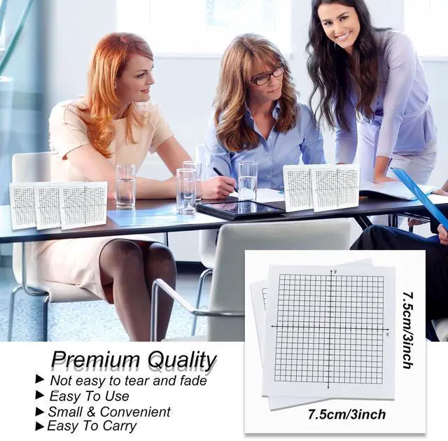 Alt view image 2 of 7 - 12 Pads Graph Paper Sticky Notes,300 Sheets | Lined Mini graphing Sticky Notes 3x3 inch, Super Adhesive Math Chart Paper 20×20 Grids