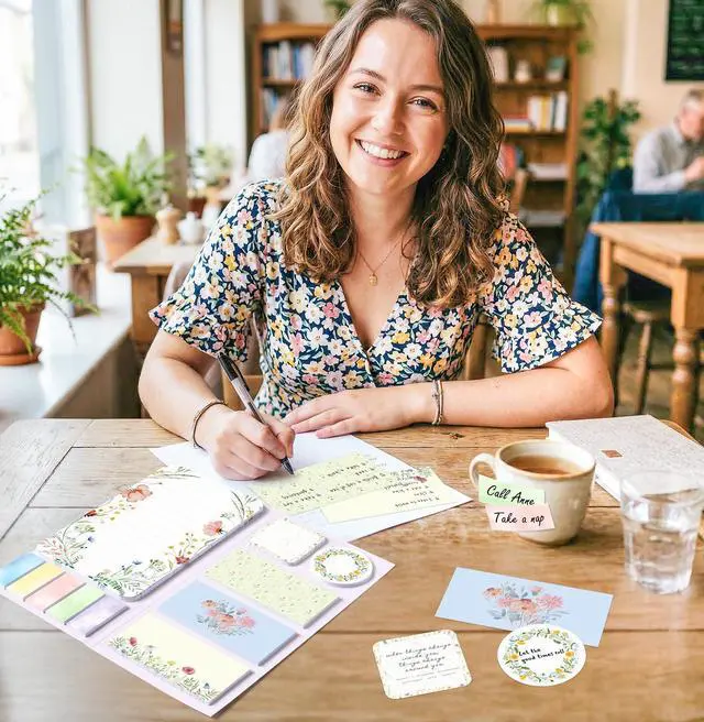 Alt view image 6 of 6 - Wildflower Sticky Notes Set Cute Floral Self Stick Writing Memo Pads Aesthetic Summer Flower Notepads for Students Back to School Classroom Office Teacher Appreciation Gift Stationery Supplies