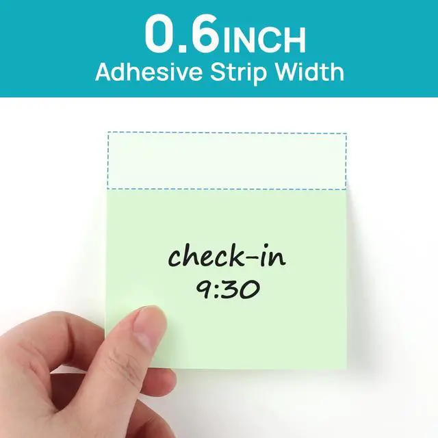 Alt view image 4 of 7 - 600 Sheets Self-Adhesive Pastel Sticky Notes 3x3 Inch, 6 Pads (100 Sheets Each), Premium Smooth Notes Pad, Easy to Stick, Remove & Reposition, Ideal for Office, School, and Home Use (3610)