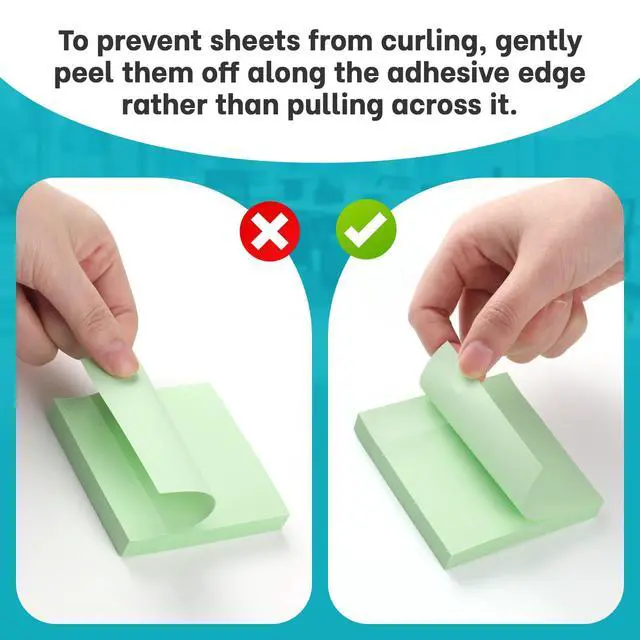 Alt view image 7 of 7 - 600 Sheets Self-Adhesive Pastel Sticky Notes 3x3 Inch, 6 Pads (100 Sheets Each), Premium Smooth Notes Pad, Easy to Stick, Remove & Reposition, Ideal for Office, School, and Home Use (3610)