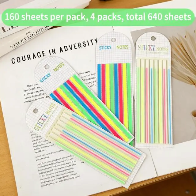 Alt view image 6 of 7 - 640 Pcs Highlighter Book Tape Long Highlighting Sticky Tabs for Annotating Books, Transparent Self-Adhesive Index Tabs, Writable & Repositionable Sticky Notes