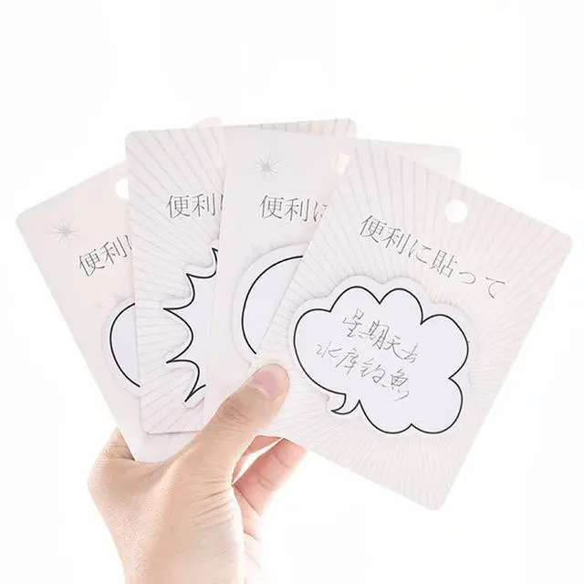 Alt view image 3 of 7 - Fun White Thought Bubble Sticky Notes Thought Cloud Sticker Notes Self-Stick Memo Pads Set for Kids Office