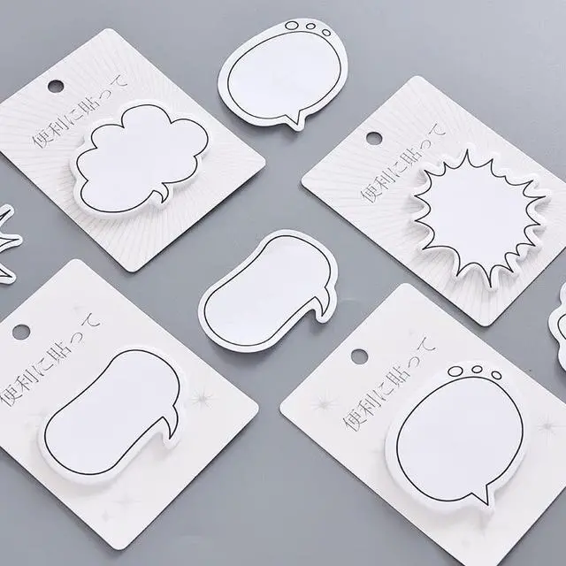 Alt view image 4 of 7 - Fun White Thought Bubble Sticky Notes Thought Cloud Sticker Notes Self-Stick Memo Pads Set for Kids Office