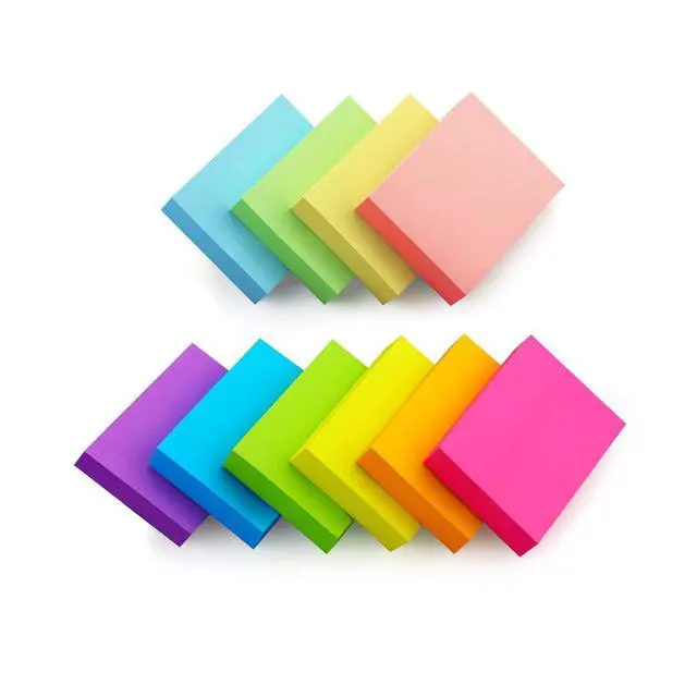 Alt view image 2 of 7 - Sticky Notes 1.5x2 Inch, Self-Adhesive 20 Pads, 10 Bright Multi Colors | 100 Sheets/Pad, Perfect for offices, schools, and home.
