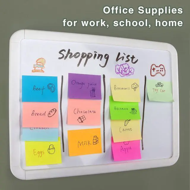 Alt view image 7 of 7 - Sticky Notes 1.5x2 Inch, Self-Adhesive 20 Pads, 10 Bright Multi Colors | 100 Sheets/Pad, Perfect for offices, schools, and home.