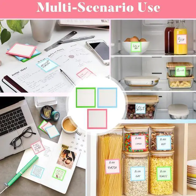 Alt view image 7 of 7 - 3PCS Sparkle Sticky Notes, Glitter Sticky Notes, Glitter Notepad, Clear Post It Note Pastel, Small to Do List, See Through Note, Office Supplies (Blue+Pink+Green)