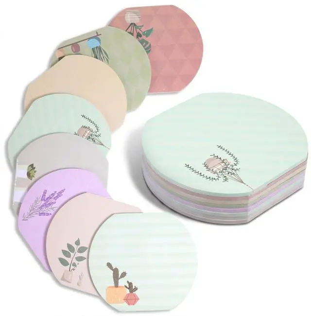 Main image of Plant Theme Sticky Note,Cute Pretty Spring Aesthetic Kawaii Fun Sticky Note | 8 Pcs, Stylish Practical Cute Note Pads, for Office Home School Supplies, 30 Sheets Per Piece, Plant