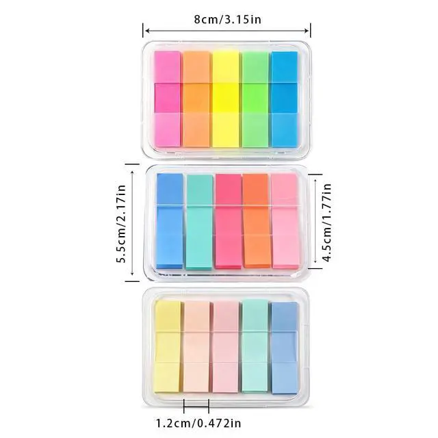 Alt view image 2 of 7 - 300Pcs Aesthetic Sticky Tabs for Annotating Books, Colorful Transparent Page Markers & Flags, Clear Index Note Stickers for Bible, Notebooks & Reading, Small Mini Pop Up Tab Set