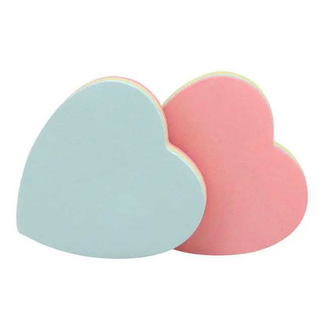 Alt view image 2 of 7 - Heart Shaped Sticky Notes, Colored Sticky Notes Pink Red Blue Cute Fun Love Self-Adhesive Note for Kids School Classroom Office College (2 Pads, Heart)