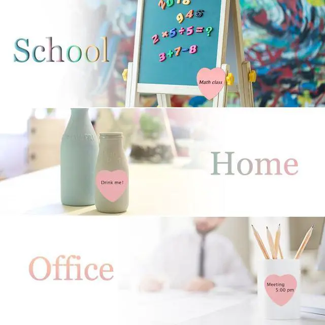 Alt view image 7 of 7 - Heart Shaped Sticky Notes, Colored Sticky Notes Pink Red Blue Cute Fun Love Self-Adhesive Note for Kids School Classroom Office College (2 Pads, Heart)