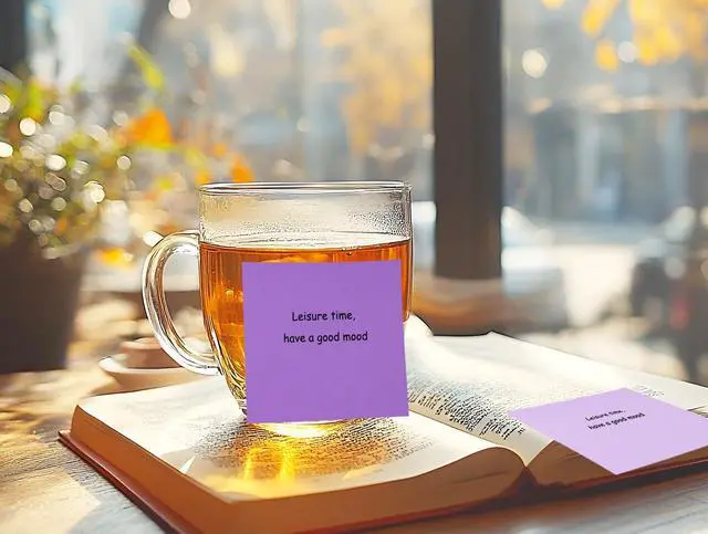 Alt view image 5 of 6 - 2 Pack Kraft Paper Sticky Notes 3inch Square Self-Stick Blank Book Tabs Paper Markers Sticky Notes Pad 100 Sheets Index Sticker for Home Office Remark Planner (Purple & Light Purple)