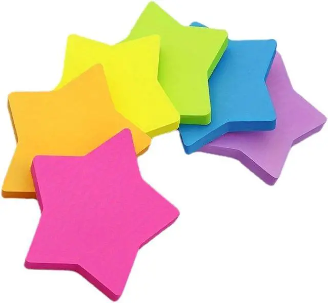 Alt view image 2 of 7 - 6 Color 240 Sheets Star Shape Sticky Notes Super Cute Post It Notes Self-Sticky Note Pads for School Office Home, Self Stick Notes, Notebooks and Writing Pads