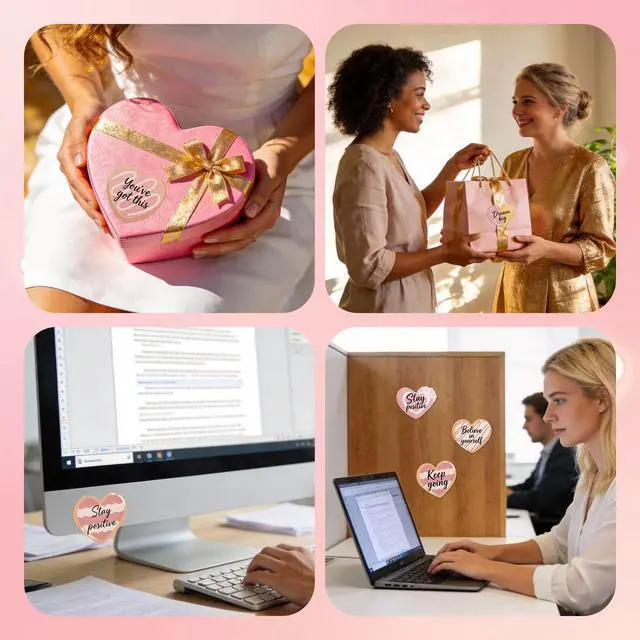 Alt view image 5 of 7 - 9Pcs/Set Heart Shape Cute Sticky Notes Set Self-Stick Notes | for Decorative Paities, School Supplies,Office Products,Daily Reminder
