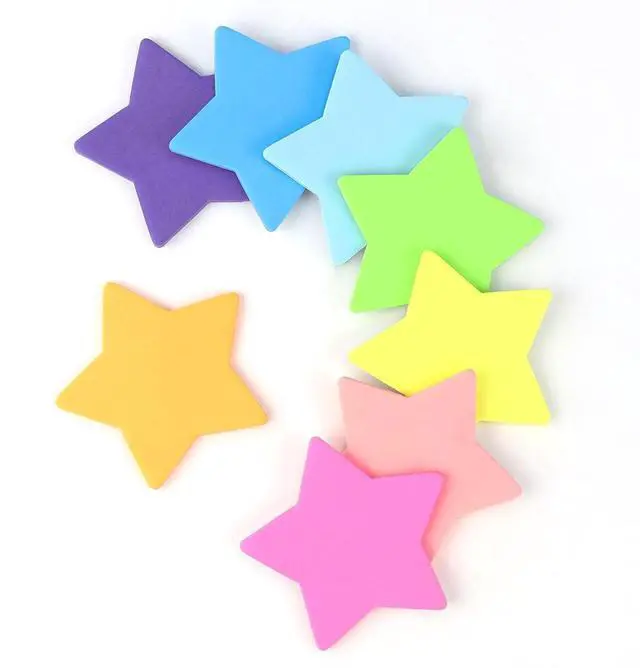 Main image of 8 Color Star Shape Sticky Notes, 240 Sheets, Self-Sticky Note Pads for School Office Home