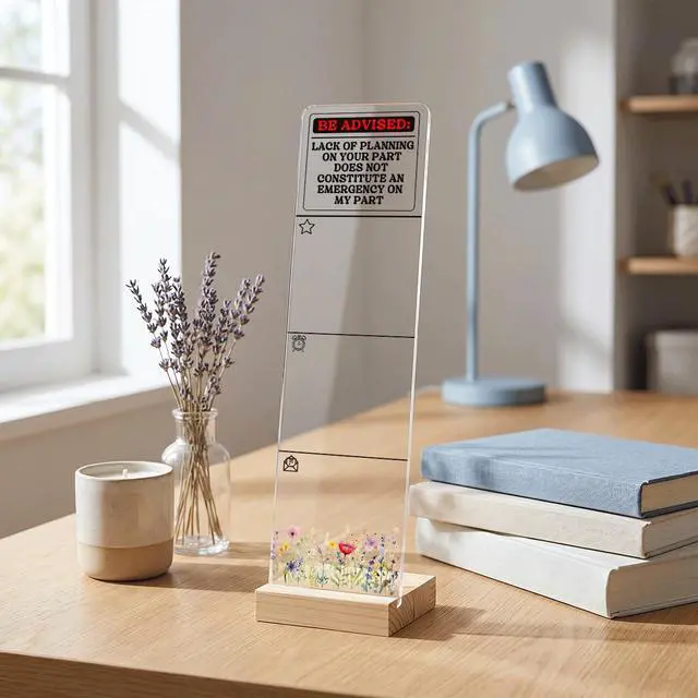 Alt view image 6 of 6 - Sticky Note Holder Acrylic Monitor Memo Board Desk Organizers and Accessories Desk Decor Post It Note Holder with 200Pcs Sticky Notes Funny Office Warning Desk Sign