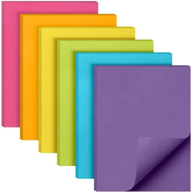 Main image of Sticky Notes, 3"x4", 6 Pads, 360 Sheets, Multicolor, Sticky Notes | Self-Stick Note Pads, Perfect for Office, School, Home, Study & Organization