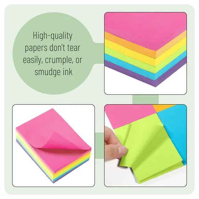 Alt view image 4 of 7 - Sticky Notes, 3"x4", 6 Pads, 360 Sheets, Multicolor, Sticky Notes | Self-Stick Note Pads, Perfect for Office, School, Home, Study & Organization