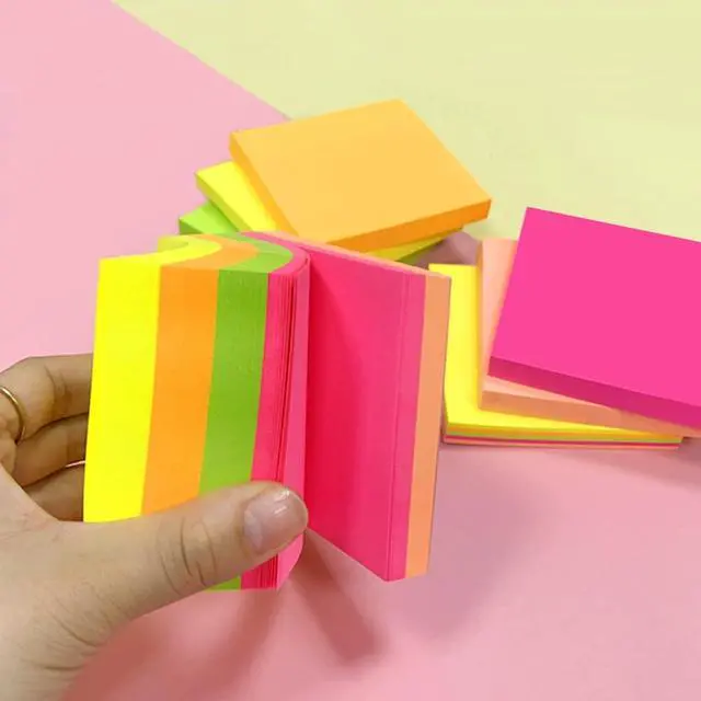 Alt view image 4 of 7 - 800 Sheets Sticky Notes 3x3 Inches Bright Colors Self-Stick Pads 100 Sheets/Pads Index Memo Pad for Home and School Offices (8 Pack)
