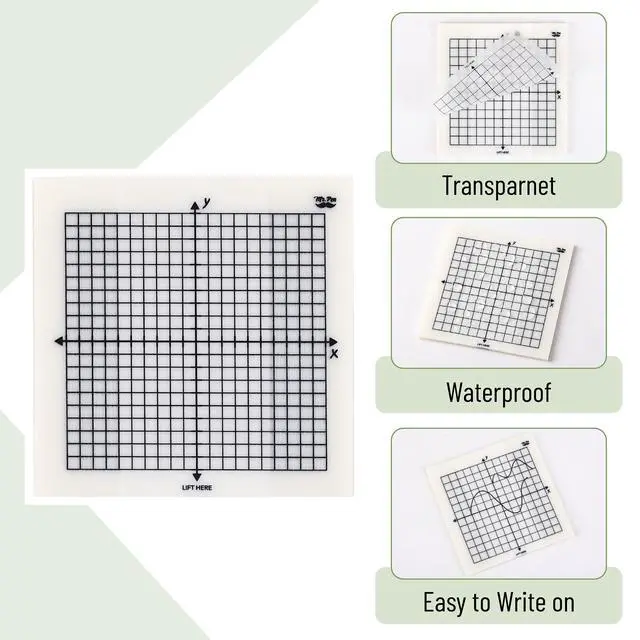 Alt view image 3 of 7 - Transparent Graph Sticky Notes, 3x3 Inch, 6 Pads, 50 Sheets/Pad | 6 Grid Designs, Square Graph Paper Notes & Fineliner, Waterproof Grid Sticky Note Pads for Math, Study, Journals, Planners