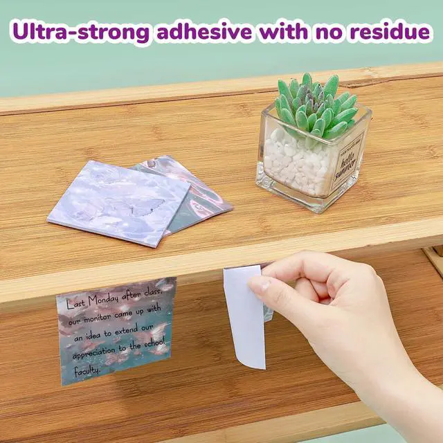Alt view image 5 of 7 - 160 Sheets 3x3 Inches Aesthetic Sticky Notes, 8 Packs Self Sticky Note Pads Strong Adhensive Post, Cute Sticky Accessories for Home Office School Notebook (Pink & Purple Series)