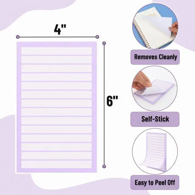 Alt view image 3 of 7 - Lined Sticky Notes, 4" x 6", 6 Pads, 270 Sheets | Sticky Notes with Lines, Ruled Post Stickies, Memo Pads, Self-Stick Note Pad for Office, School, Home, Study & Organization