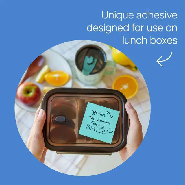 Alt view image 6 of 7 - Super Sticky Notes, 3 x 3 in, Multicolor, 4 Pads, 45 Sheets/Pad | School Supplies and Oce Supplies, 2X the Sticking Power, Iris Infusion, Vital Orange, Aqua Wave, Limeade Colored Notes